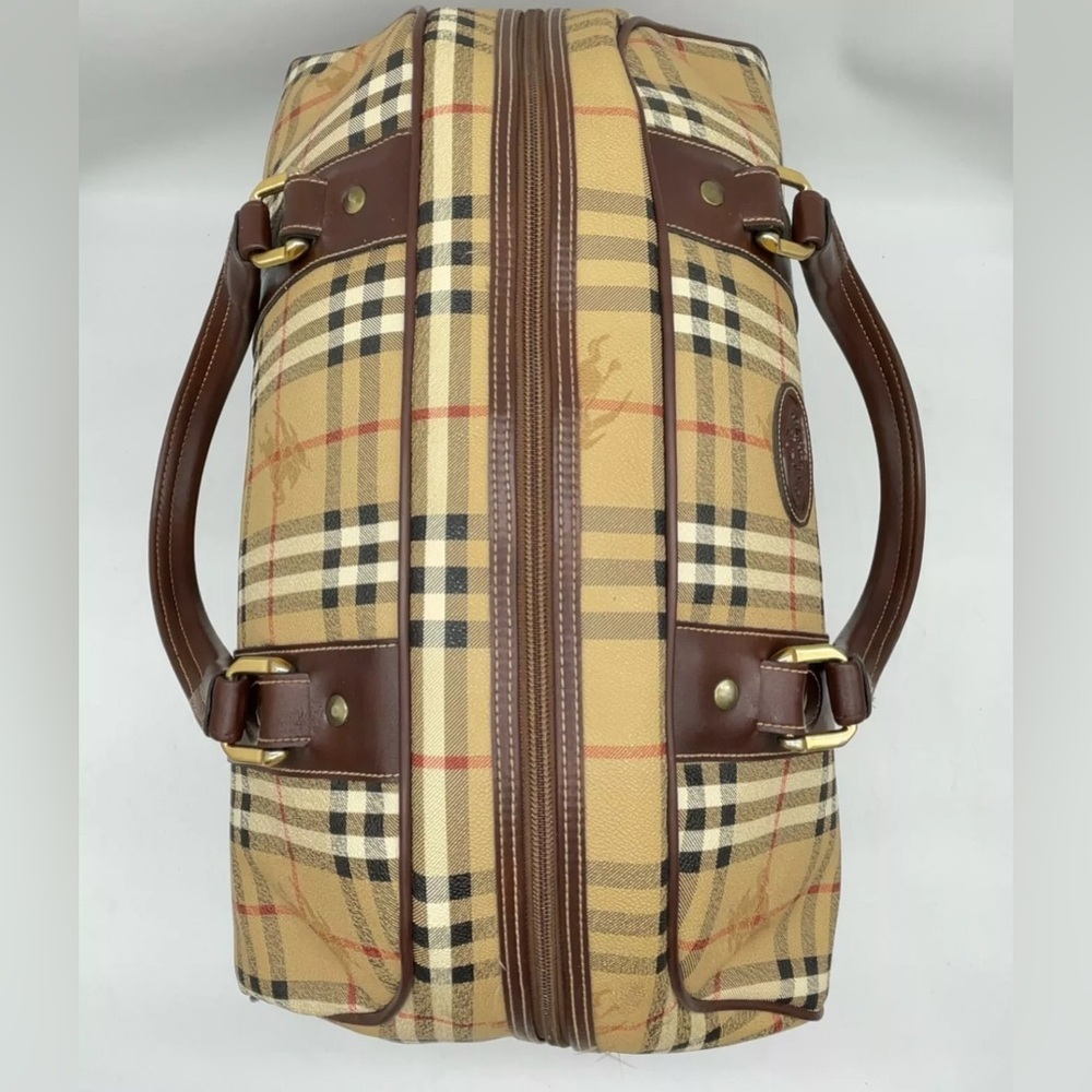 Authentic Burberry Nova check Leather and PVC Horse Shadow Boston bag/travel bag - Picture 5 of 15
